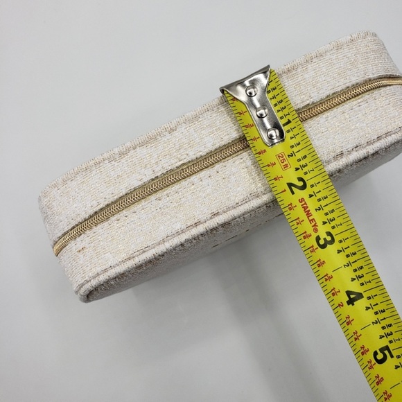 Authentic Chanel 2023 Cosmetic Pouch White Gold - Picture 7 of 8